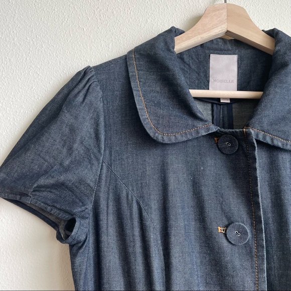 Moiselle Denim Ruffle Designer Dress - Picture 2 of 12